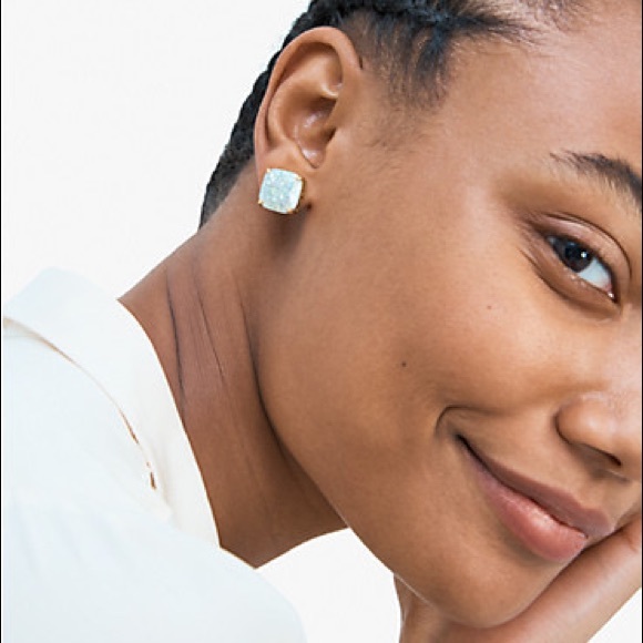 🌸KATE SPADE Small Square Studs - Opal Glitter🌸 - Picture 5 of 7